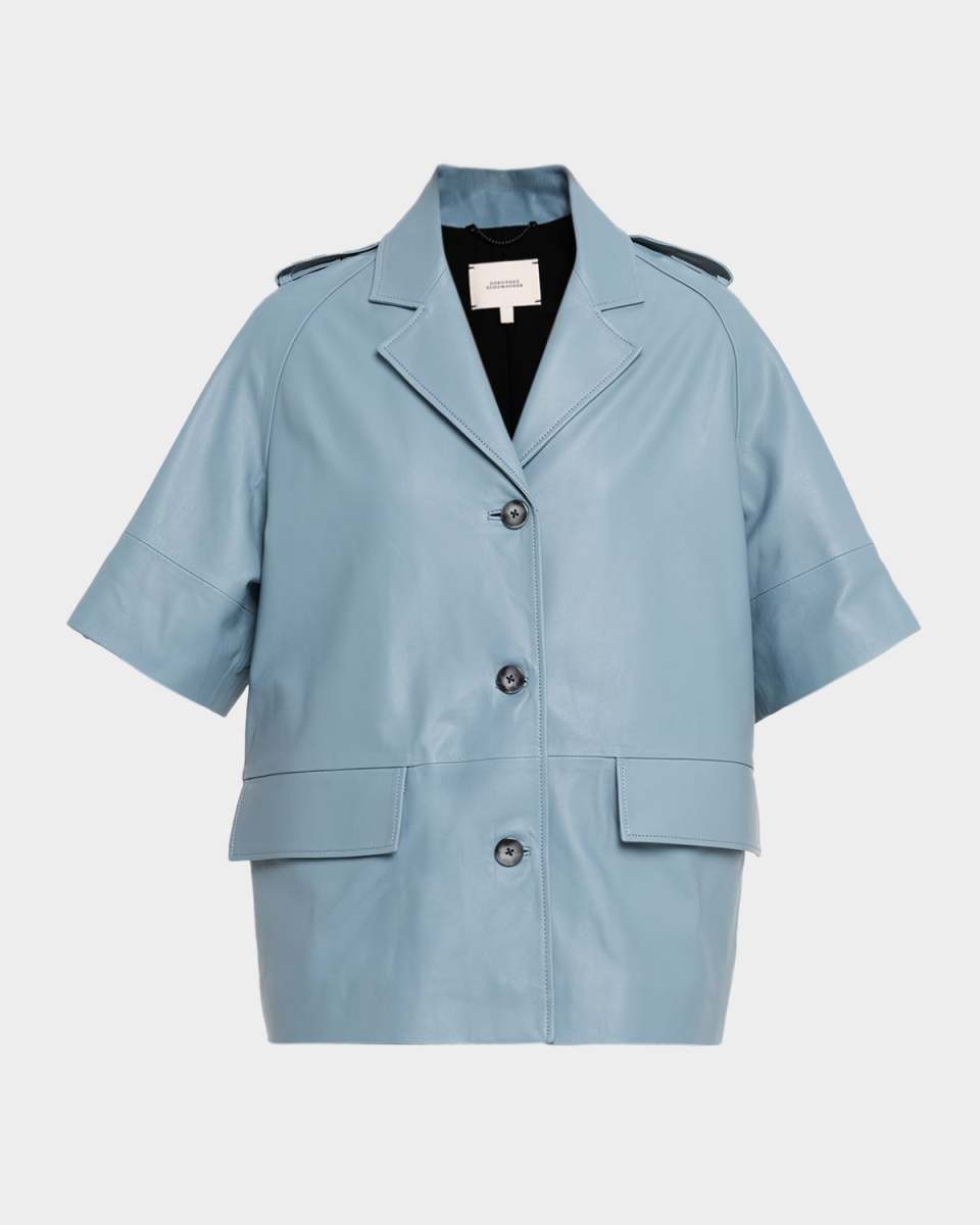 Sleek Statement I Lambskin Leather Coat